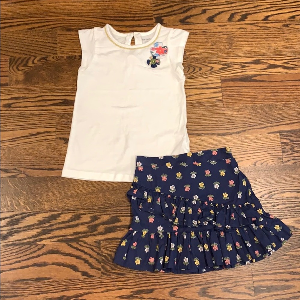 Little girls” set - top with matching skirt!